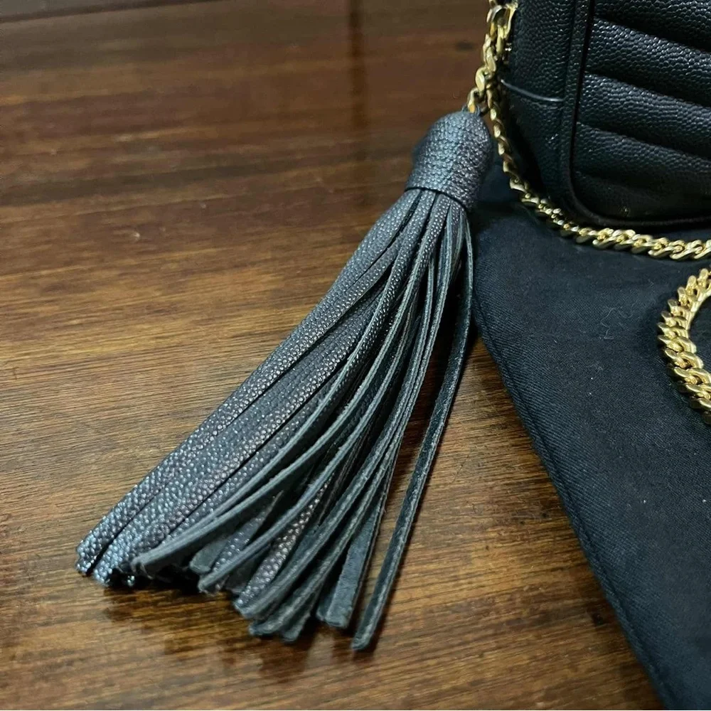 YSL Mini Lou Crossbody Bag with Chevron Quilting - Picture 5 of 13